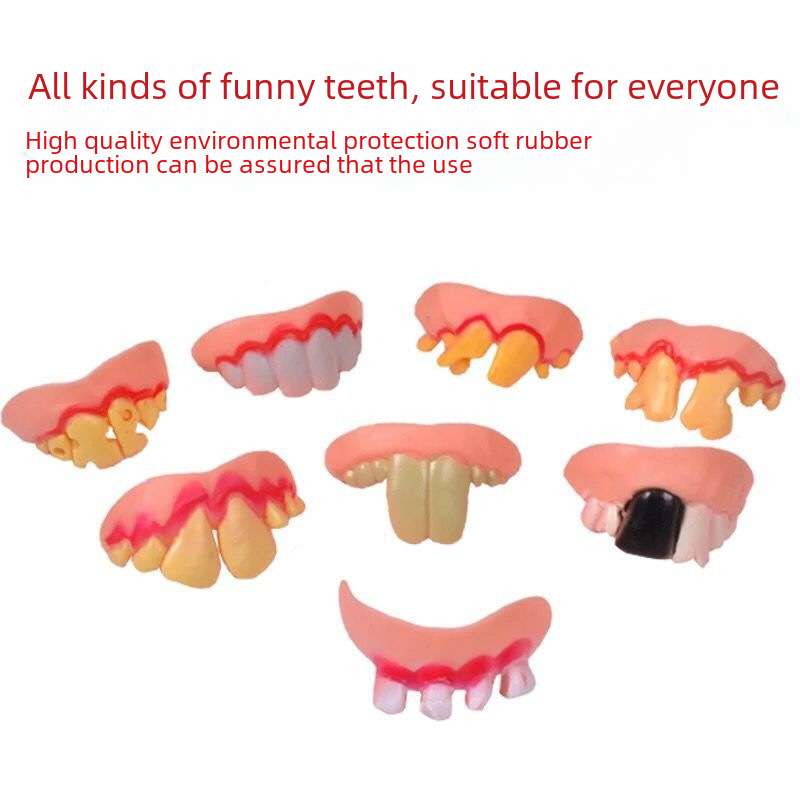 Missing teeth multi-shape funny funny false teeth set Makeup transformation