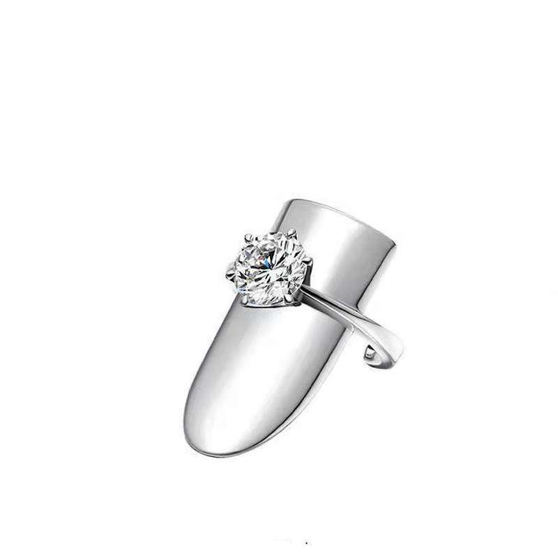 platinum ring nail ring fashionable elegant rare treasure pair | High-end Luxury Jewelry Adjustable Ring