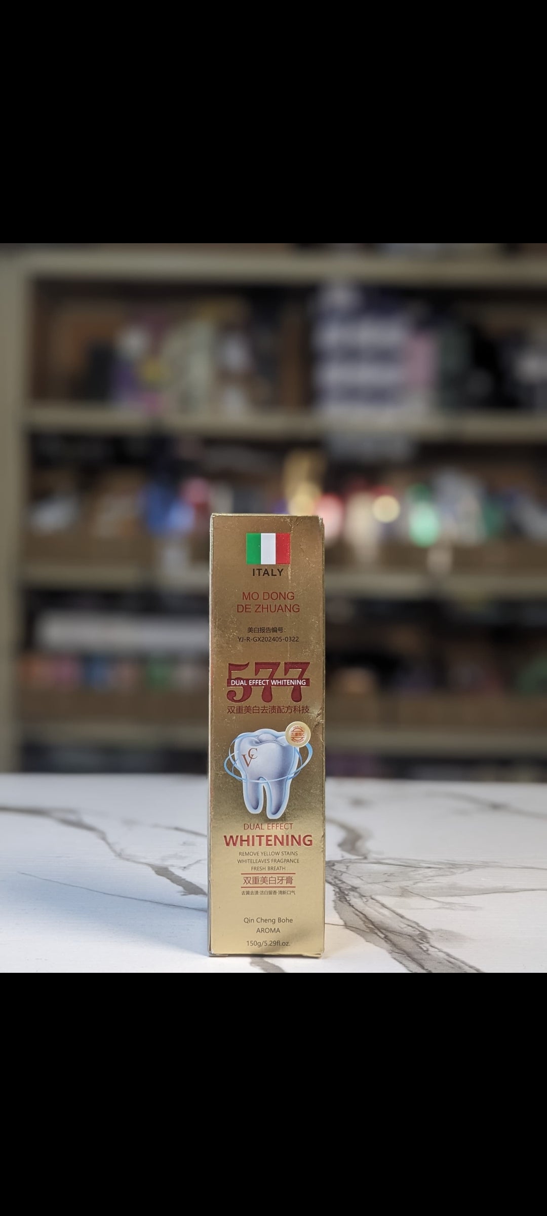 Gold Italy Double Effect Whitening Toothpaste for Men 150g