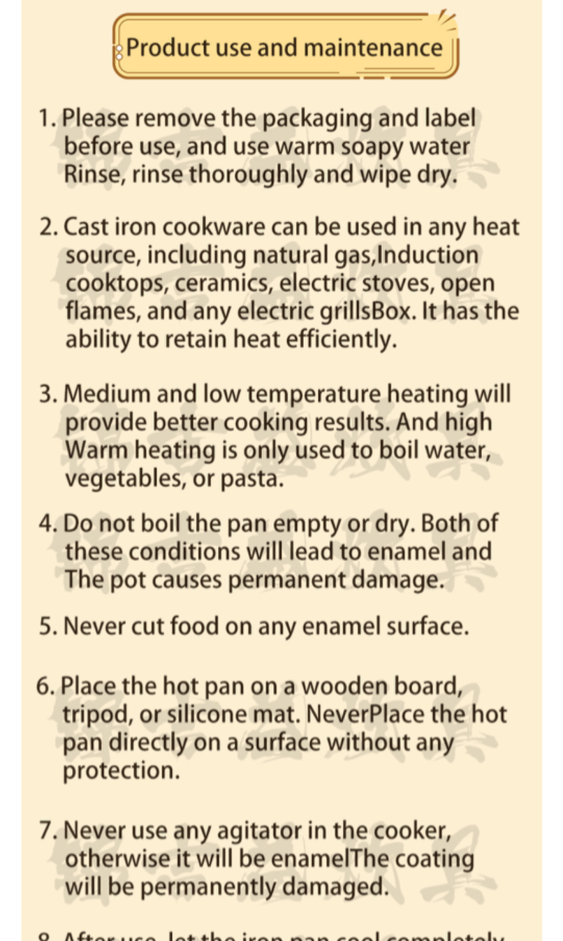 Orginal Exclusive Cast Iron Enamel Pot 7 pieces set (no color selection)