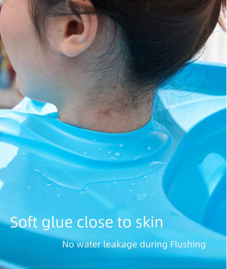 Blue Portable Folding Shampoo Basin