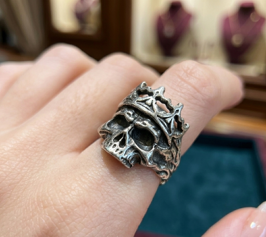 K23| Wholesale Scepture Skull Ring Size 10 Non Tarnish