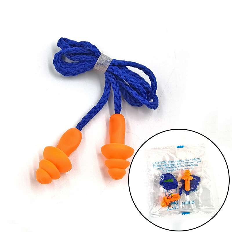 Ear plug with rope Anti noises, Sound proof Swimming waterproof silicone earplugs