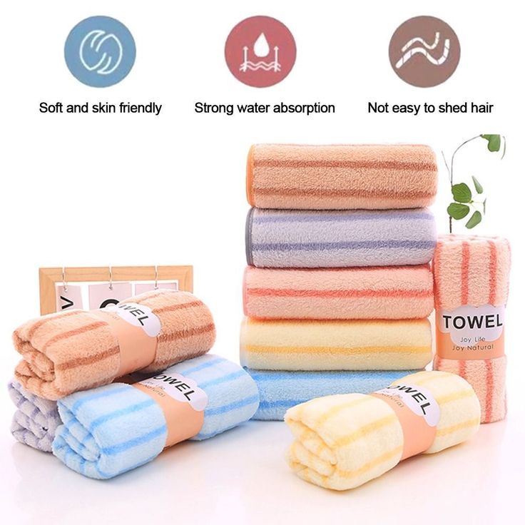 5pcs set kids face towel