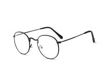 377 Korean Student oval flat mirror European Street Fashion with anti-blue light protection