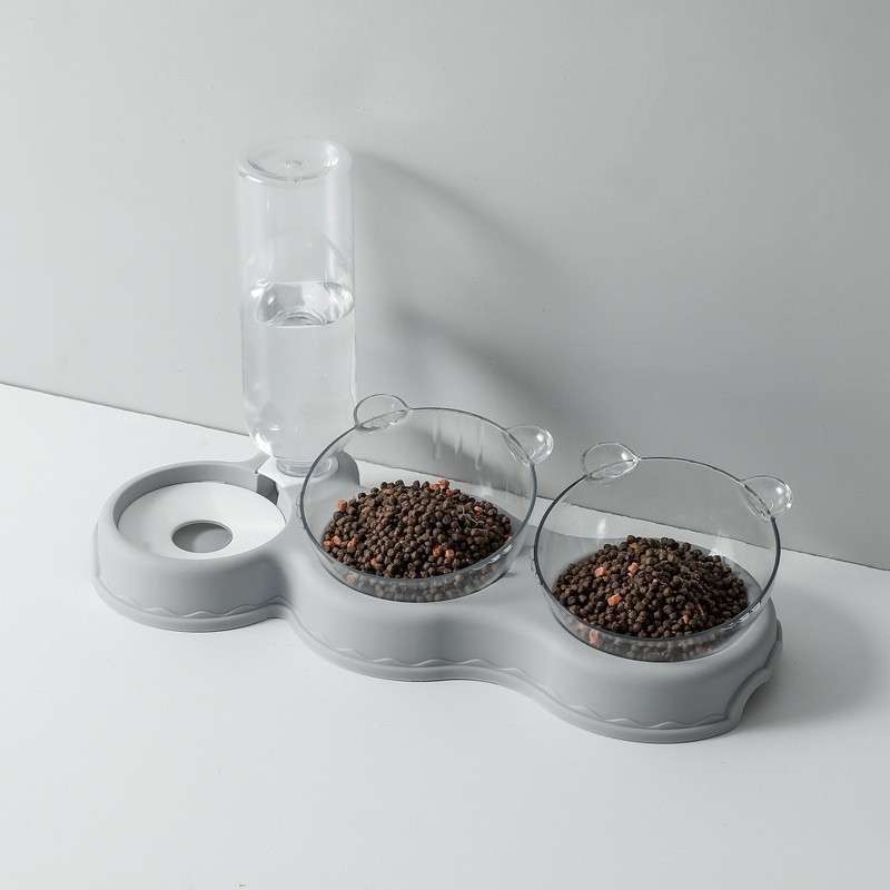 Blue Coco double pet feeder with free self dispenser bottle