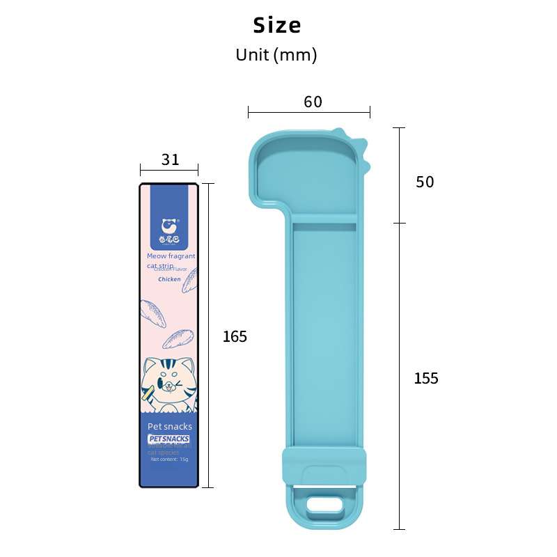 Cat strip snack feeder