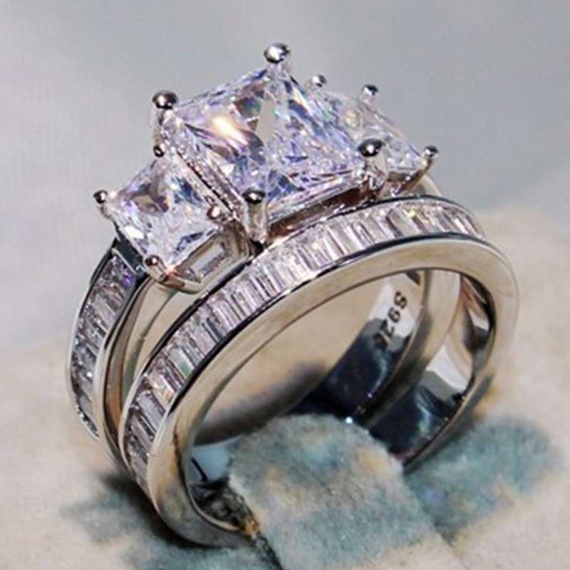 Coashi Diamond Silver Sterling Engagement ring | Adjustable Opening ring fit all finger sizes