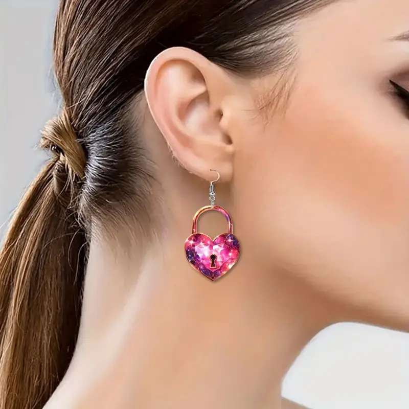 Love and lock earring