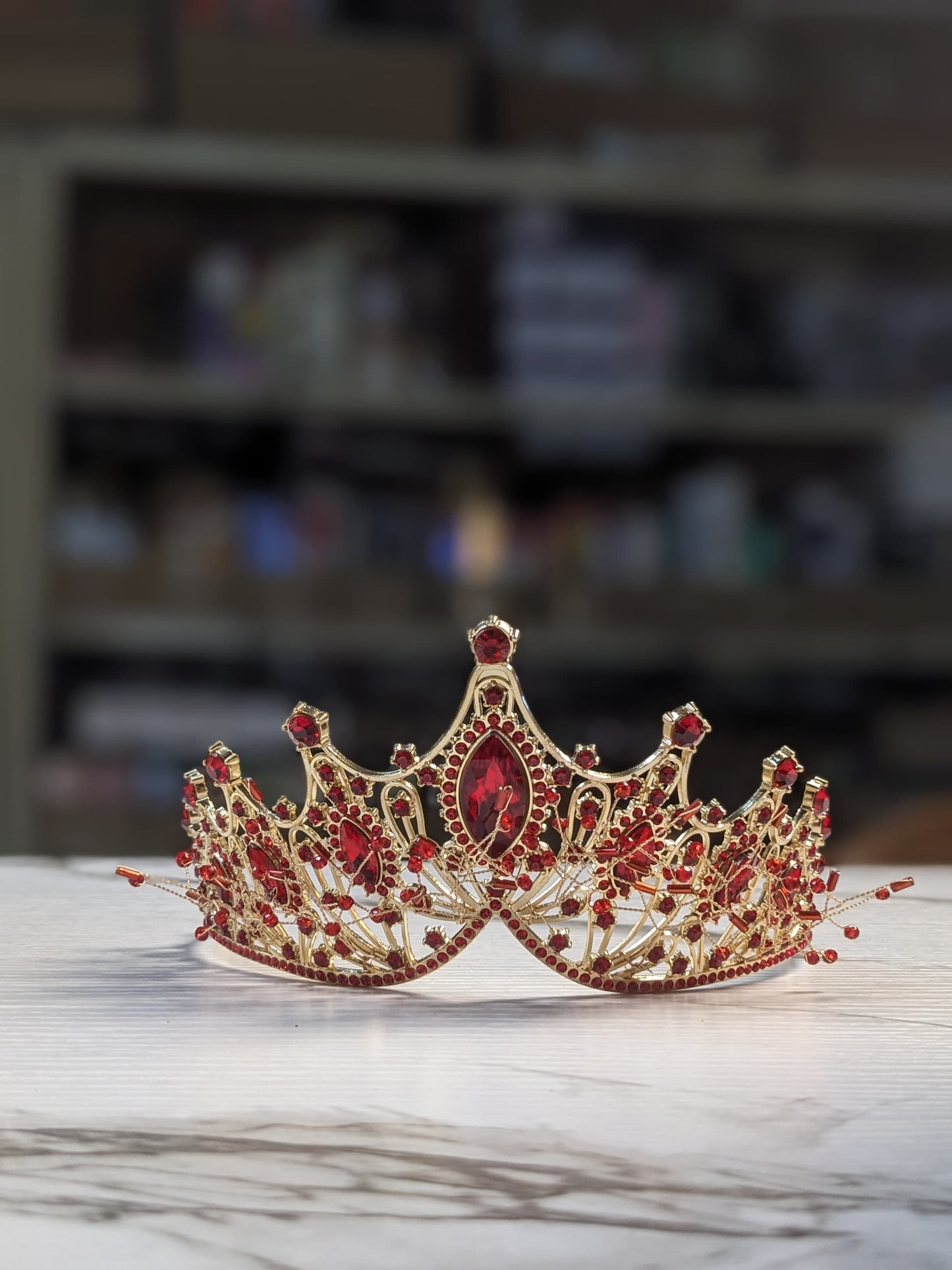 Red Dark Horse Eye crown
silver Crown - One of a kind Hand made Singapore Gowns