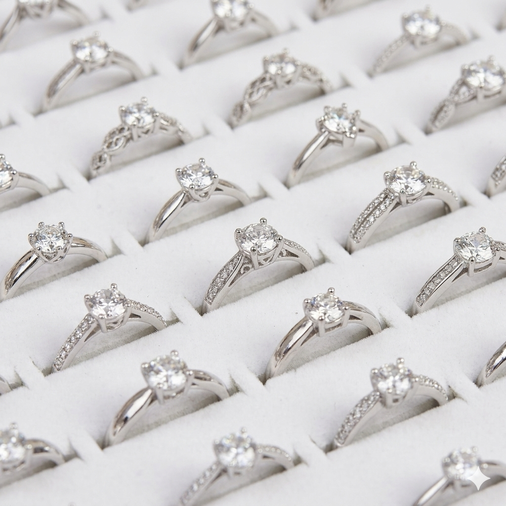 WRZ1 | Wholesale Korean zircon copper ring mixed wholesale jewelry Non tarnish