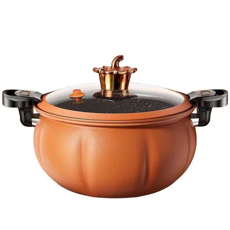 8L pumpkin pot Orange MuLtifunctionaL Cooking Stew Pot mid quality