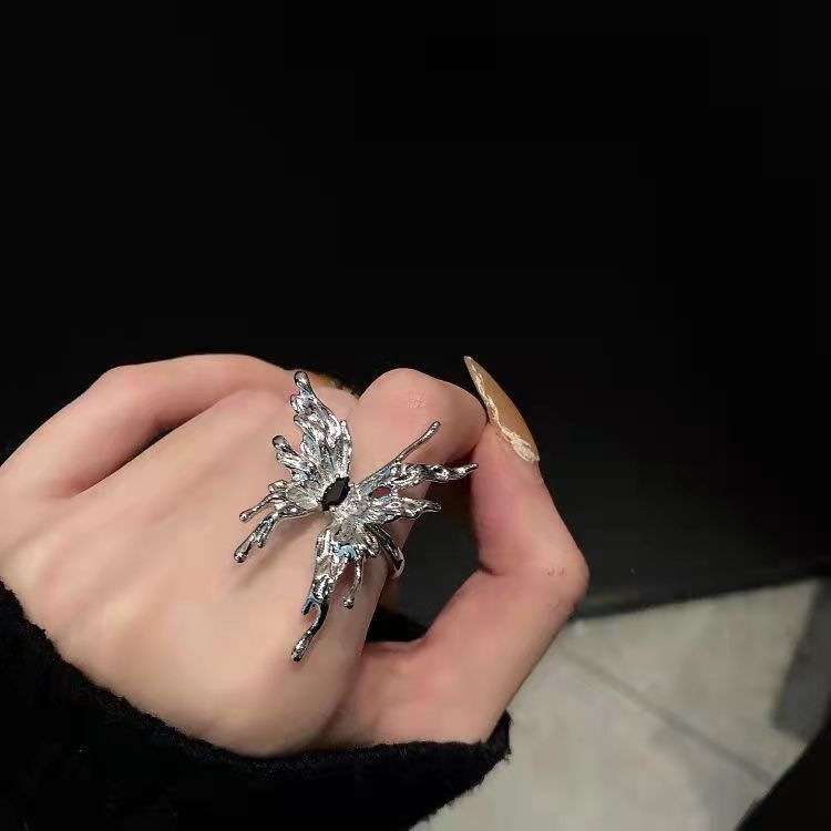 Molten butterfly Handmade Ring | High-end Luxury Jewelry Adjustable Ring