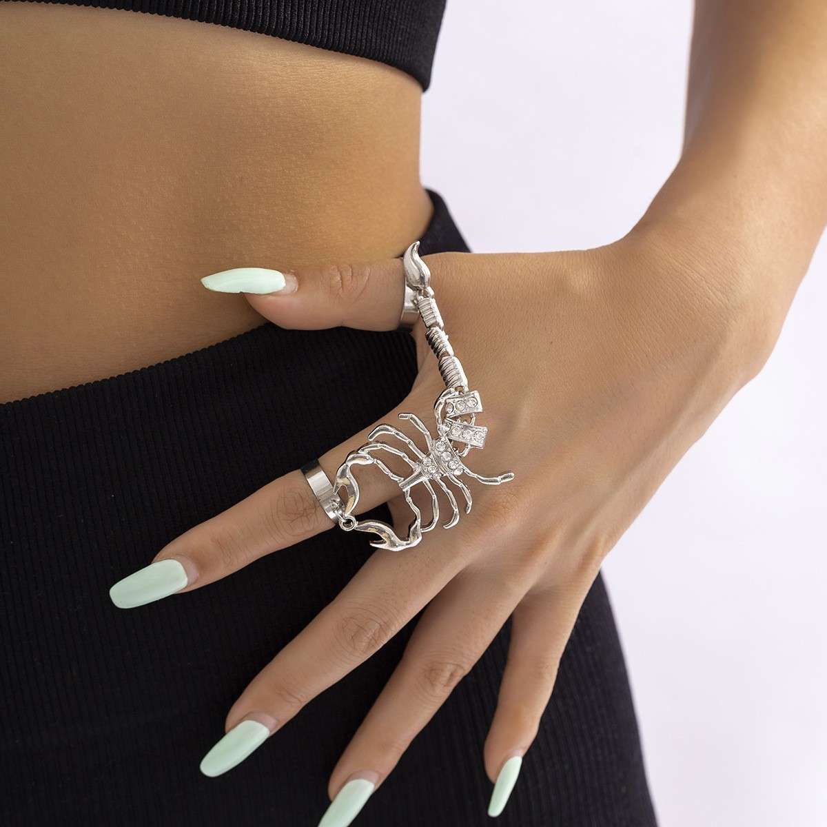 Silver Scorpion Ring Emperor left hand ring