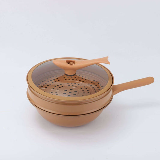 Big Wok + Steamer - Steaming and Stir-frying One-piece Micro pressure pot