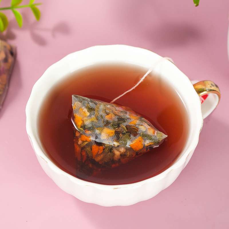Chinese Tea for Flat Tummy Reduces Bloating and burns Stubborn Tummy fat"; Black plum hawthorn lotus leaf tea 10 bag