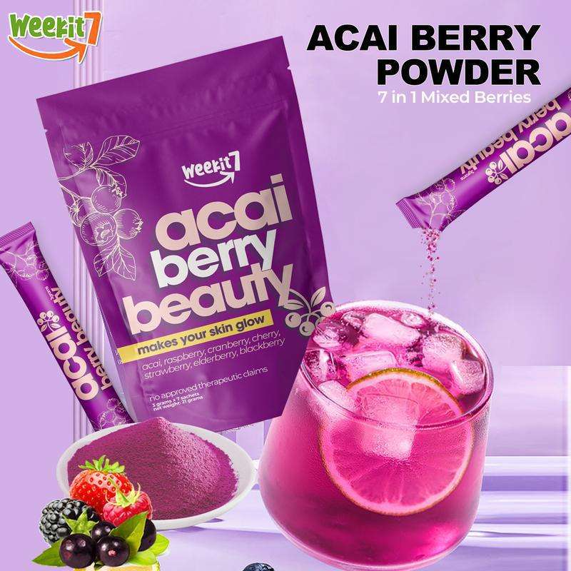 Preorder Acai Cranberry Fruit Powder Tea Anti aging tea for youthful skin