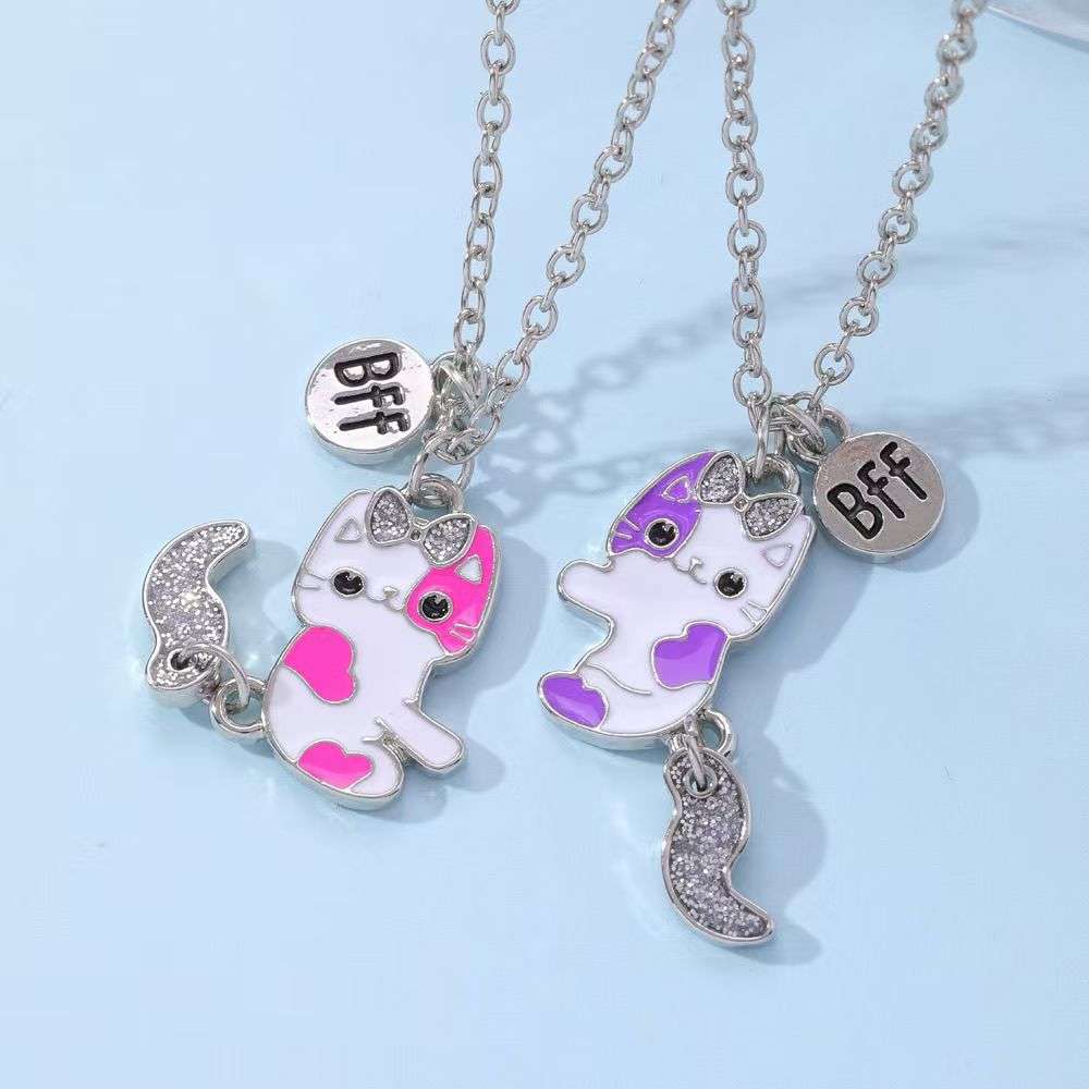 Good Friends Love Necklace Female BFF Children's Friendship Couple Girlfriend Pendant Cute necklace