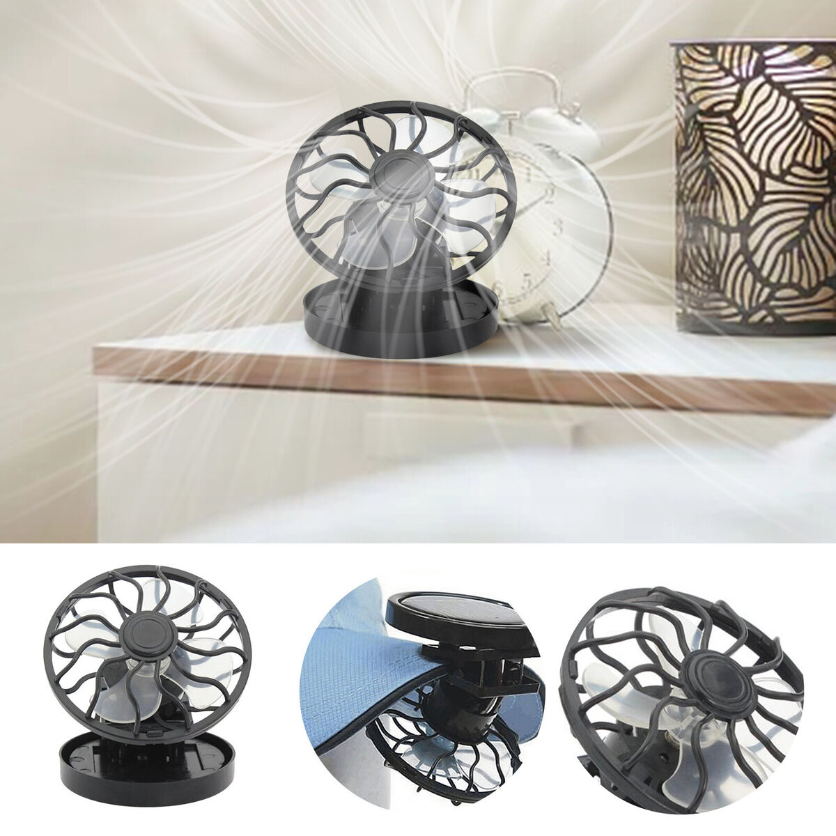 8cm Clip on Solar Fan