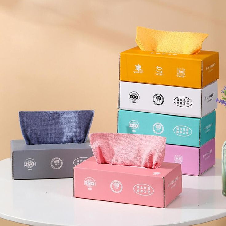 20pcs Reuseable Micro fiber kitchen towel in a box
