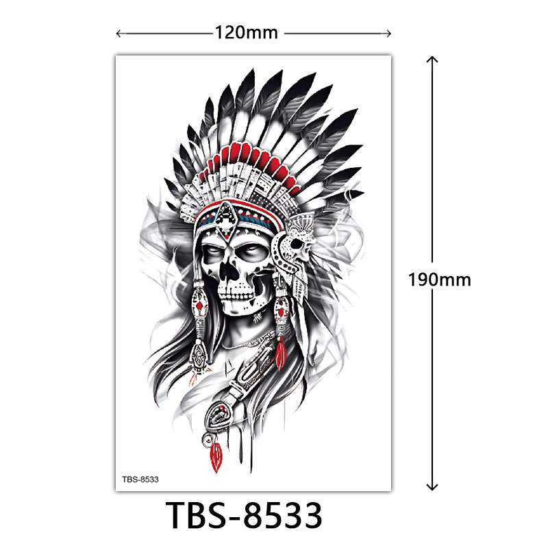 TBS-8533 Dimensions: 120*190mm; Waterproof Temporary tattoo