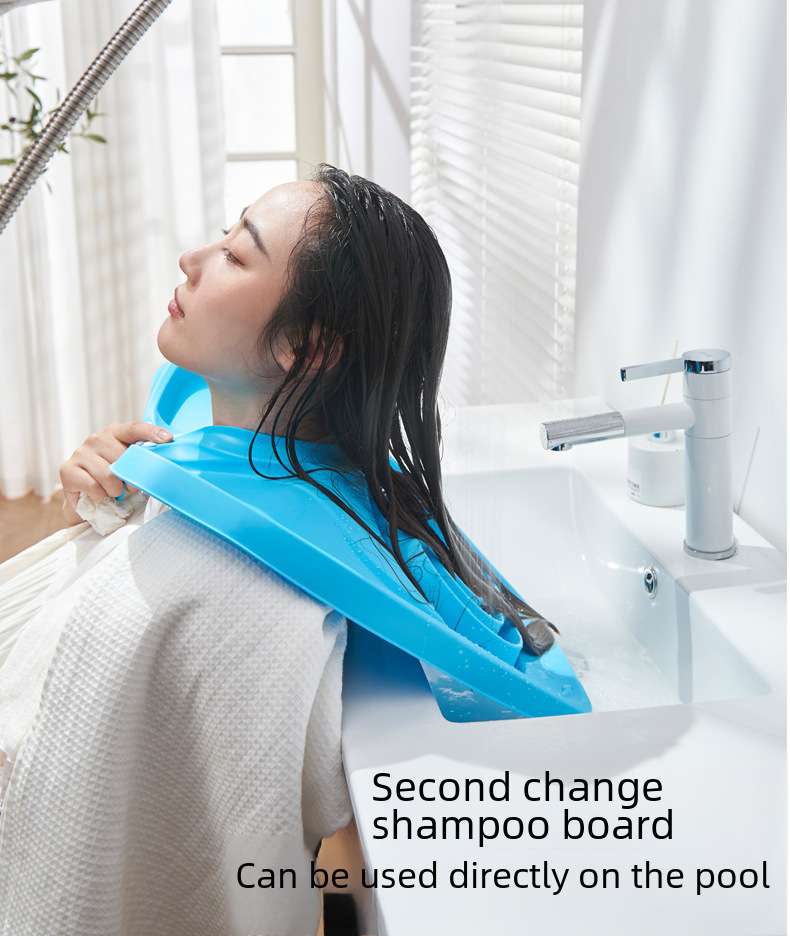 Blue Portable Folding Shampoo Basin