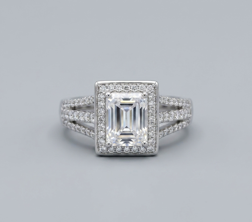 Emerald Elegance Engagement ring Size 11
