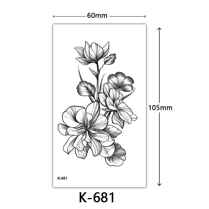 pattern: K-681; Dimensions: 60*105mm; Waterproof Temporary tattoo