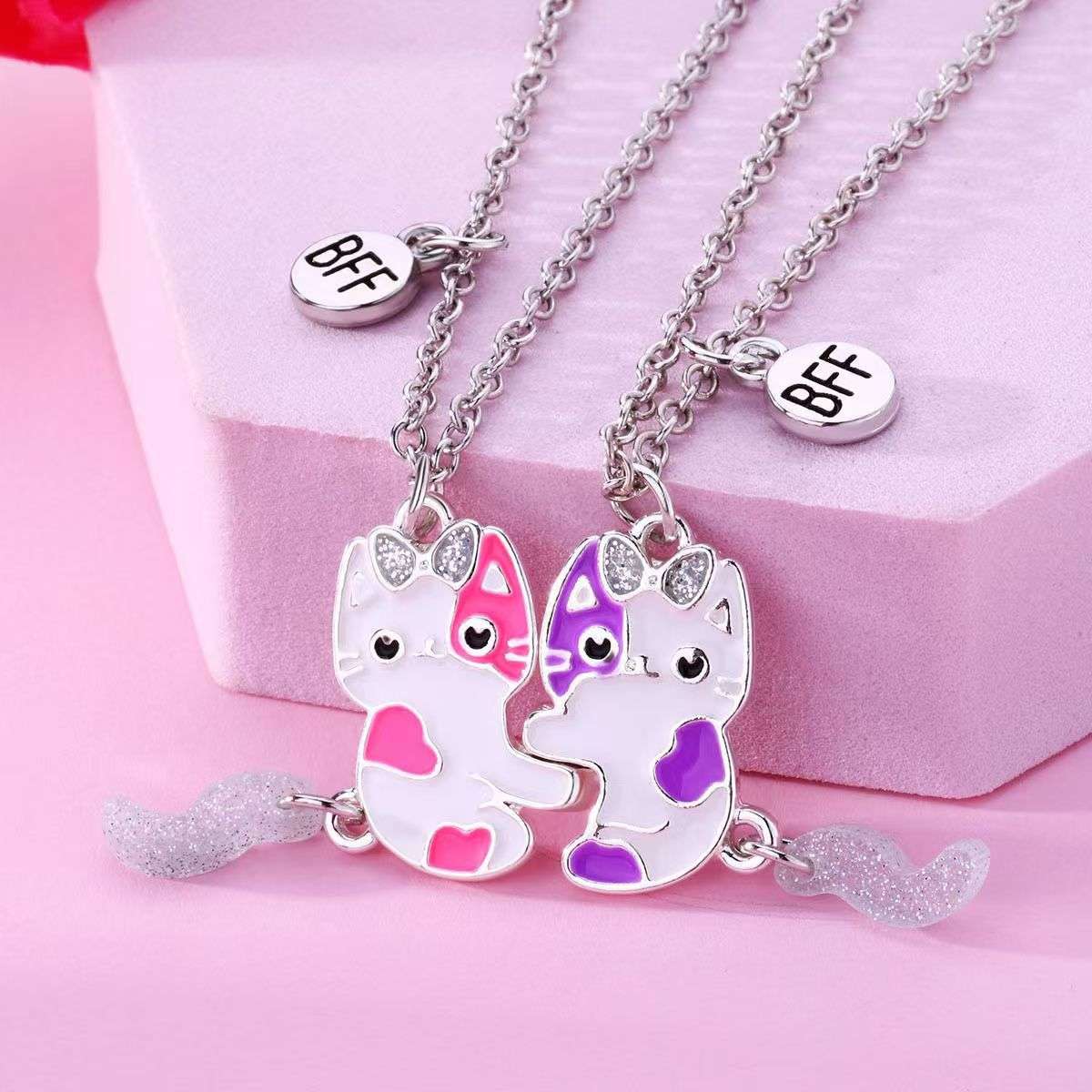 Good Friends Love Necklace Female BFF Children's Friendship Couple Girlfriend Pendant Cute necklace