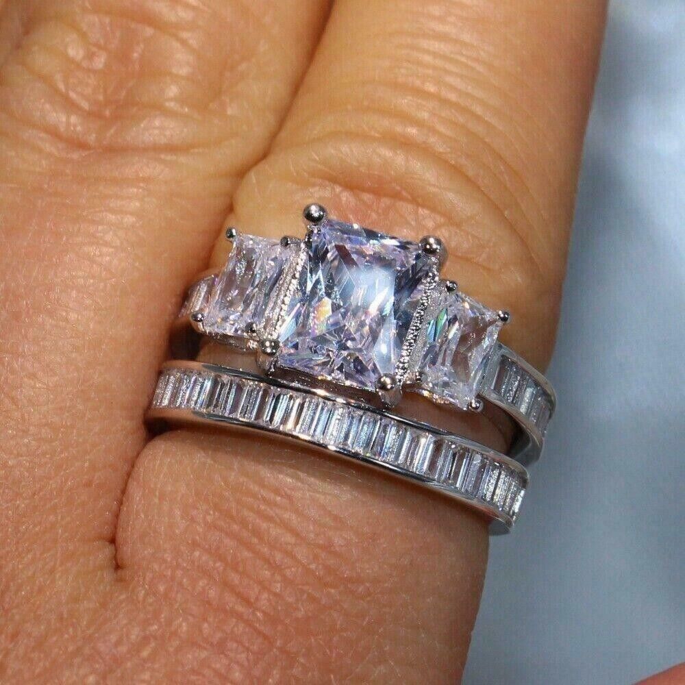 Coashi Diamond Silver Sterling Engagement ring | Adjustable Opening ring fit all finger sizes