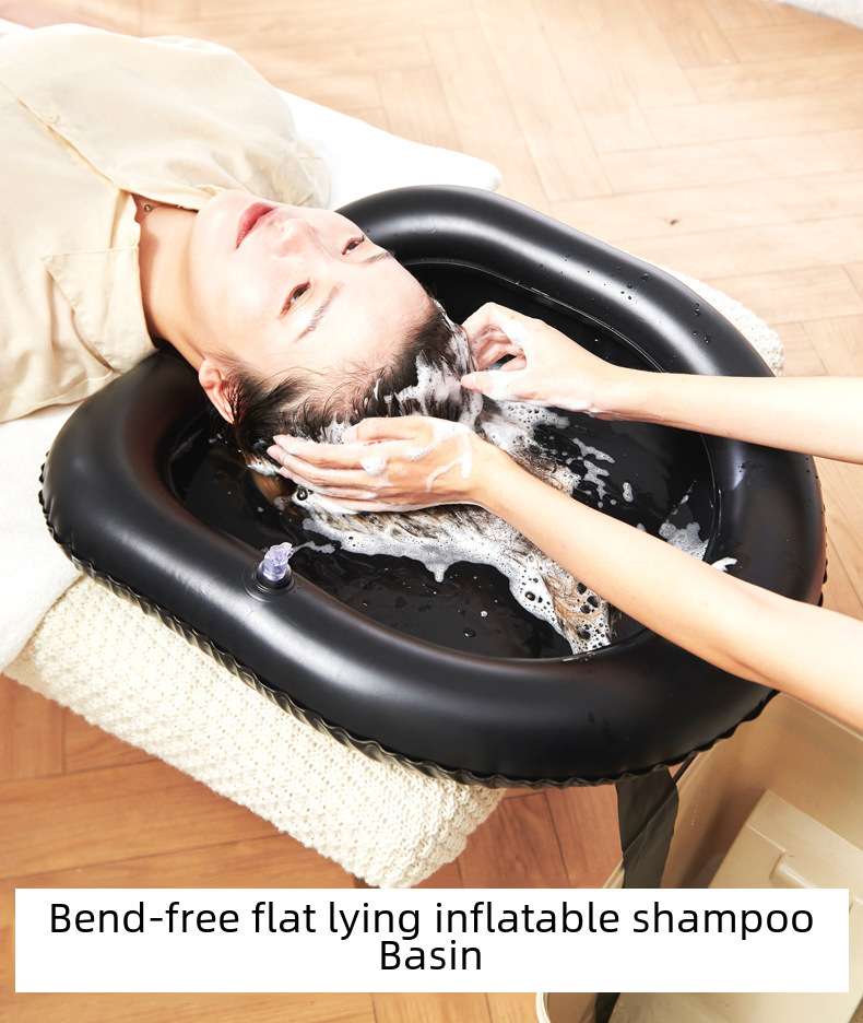 Black Inflatable Shampoo Free Bending Bed Patient Paralysis Elderly Bed Care Pregnant Women Home Shampoo basin