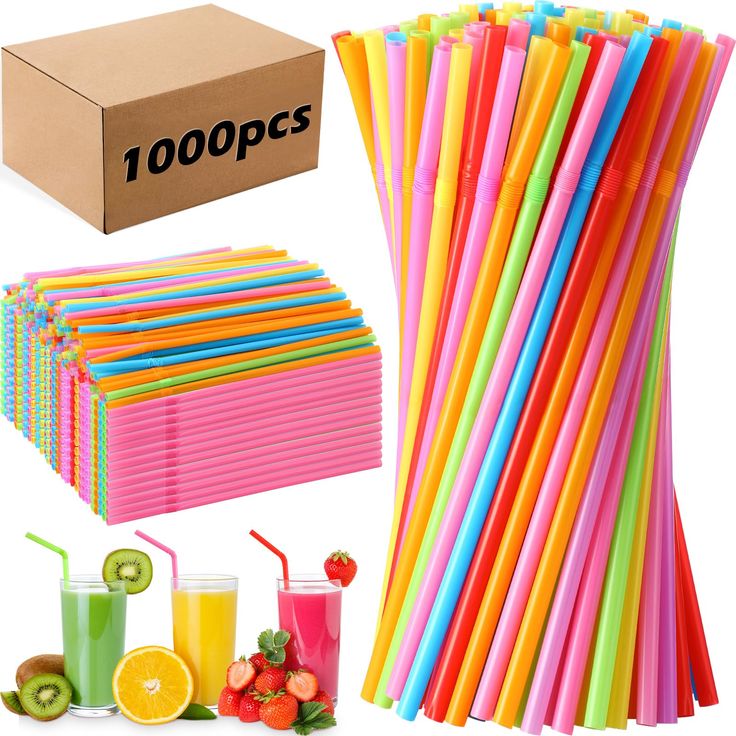 100PCS DISPOSABLE DRINKING STRAW