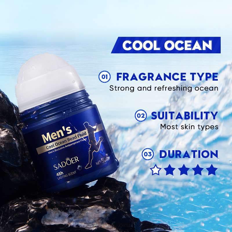 SADOER blue cool ocean men's bounce Strong deodorant
