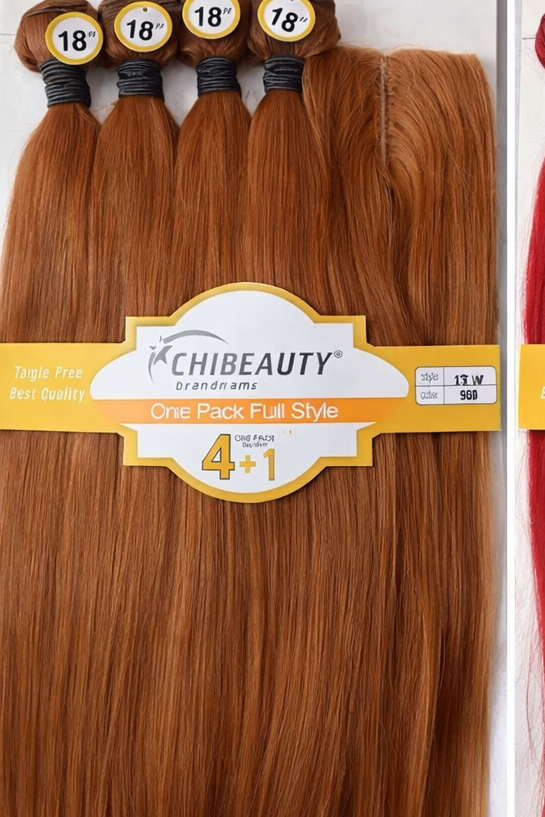 Colour 30 Straight - Chibeauty one pack full hair packet hair silky quality