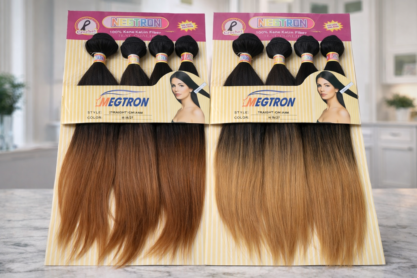 2Tone Megatron Straight bundles Kane kalin fiber hair can be used as crochet