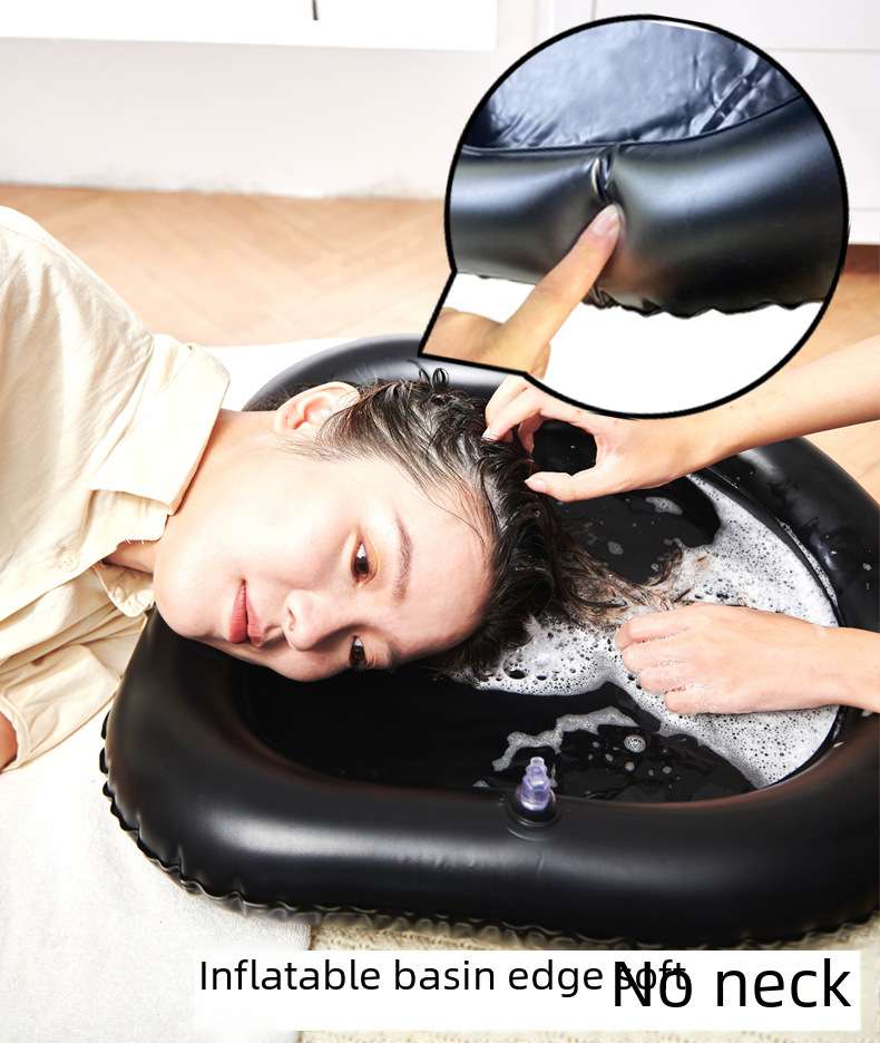 Black Inflatable Shampoo Free Bending Bed Patient Paralysis Elderly Bed Care Pregnant Women Home Shampoo basin