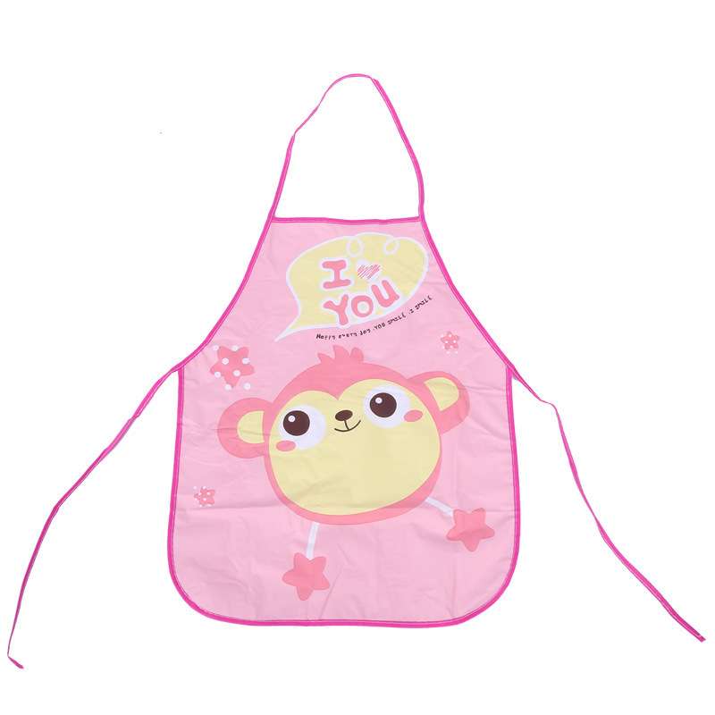 Pink Children's Cartoon Waterproof Apron