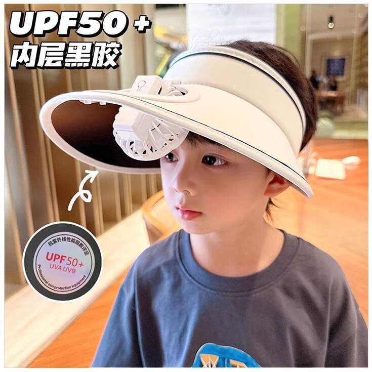 Sunscreen Fan Hat pink