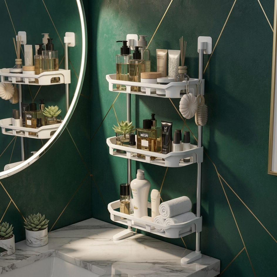 3 LAYERS BATHROOM ACCESSORIES ORGANIZER/SHELF