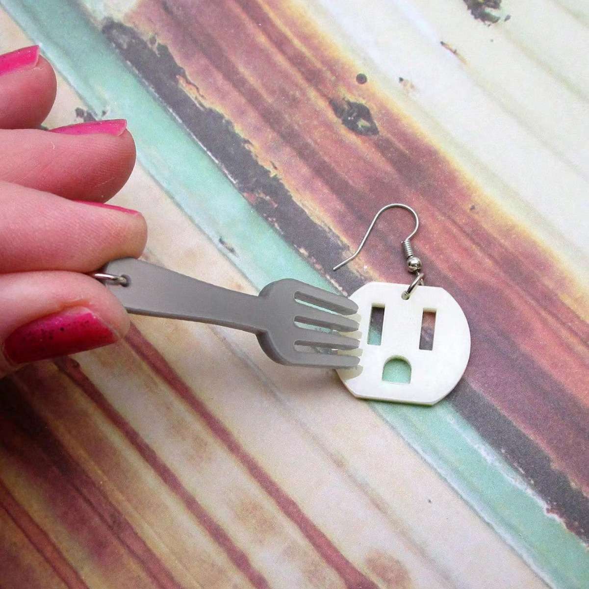 Chef Cultery character non Tarnish earrings jewelry