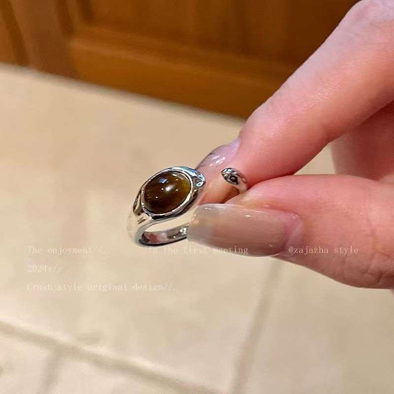 Tiger eye Singapore Handmade Ring | High-end Luxury Jewelry Adjustable universal sizing Ring