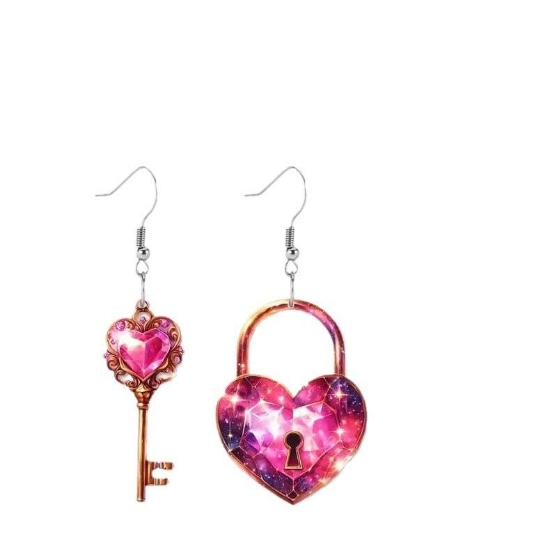 Love and lock earring