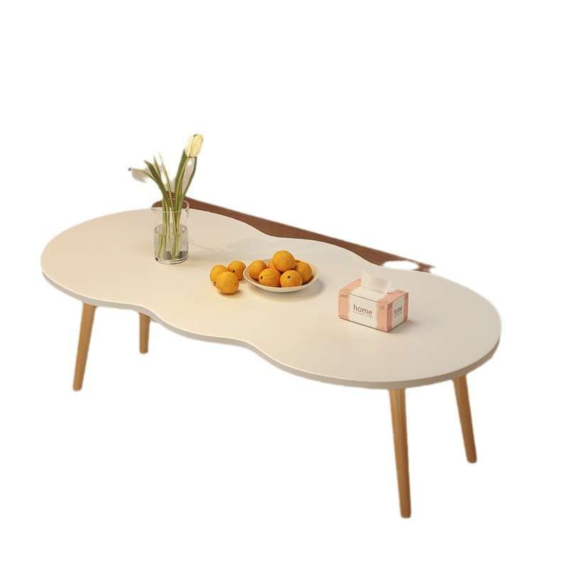 Warm white color peanut table coffee table 70*40*60cm