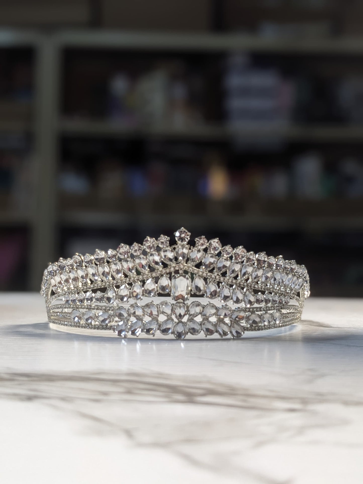 Fangying Empress Diamond crown - One of a kind Hand made Singapore Princess Gowns