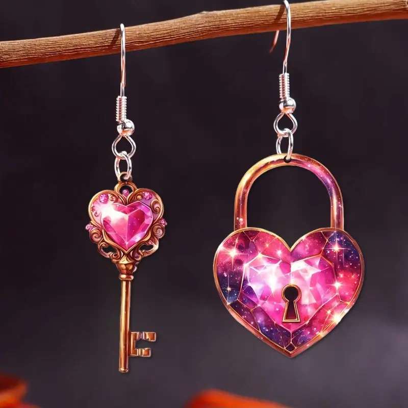 Love and lock earring