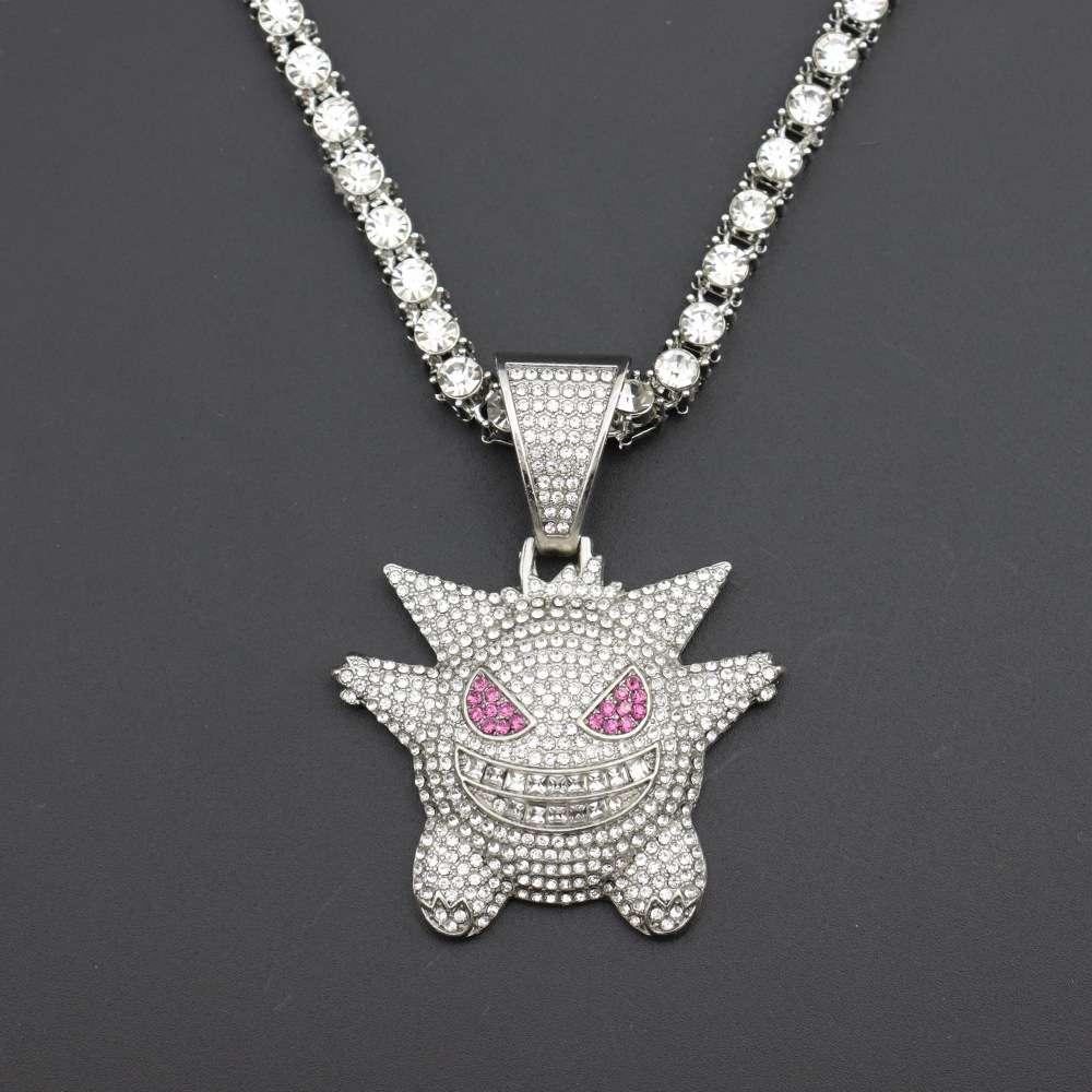 Pokémon PENDANT ONLY Silver Elf Full Diamond