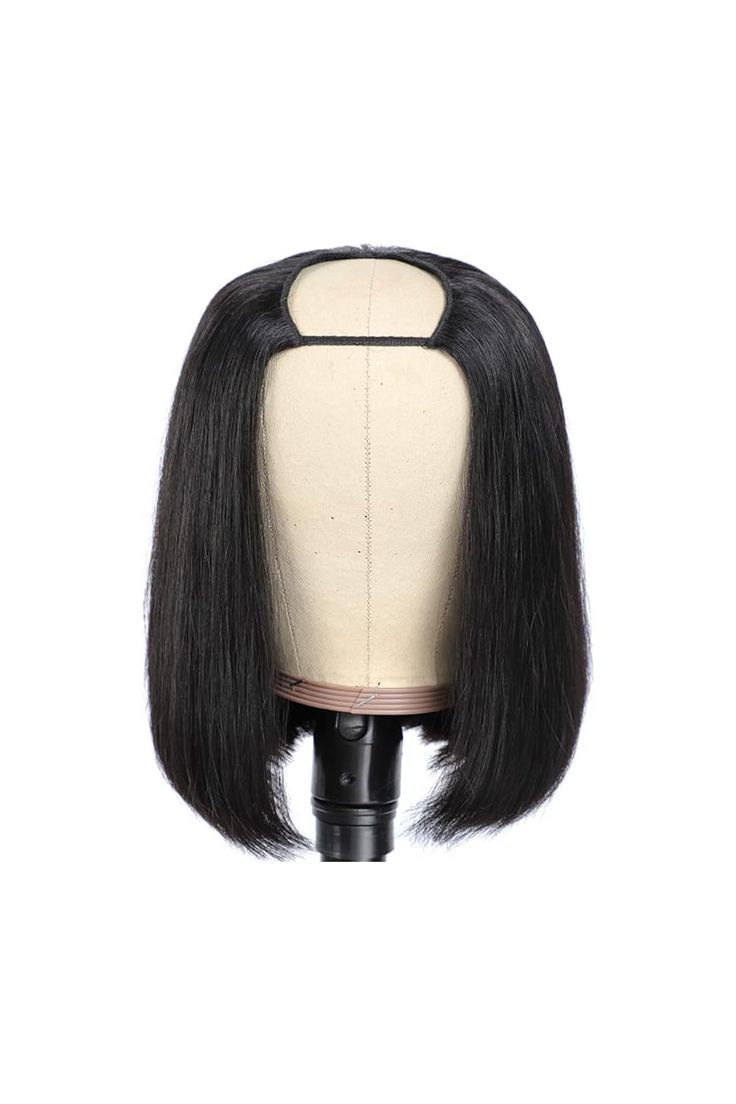 Short V Part Bob cover your natural hair over the wig human hair