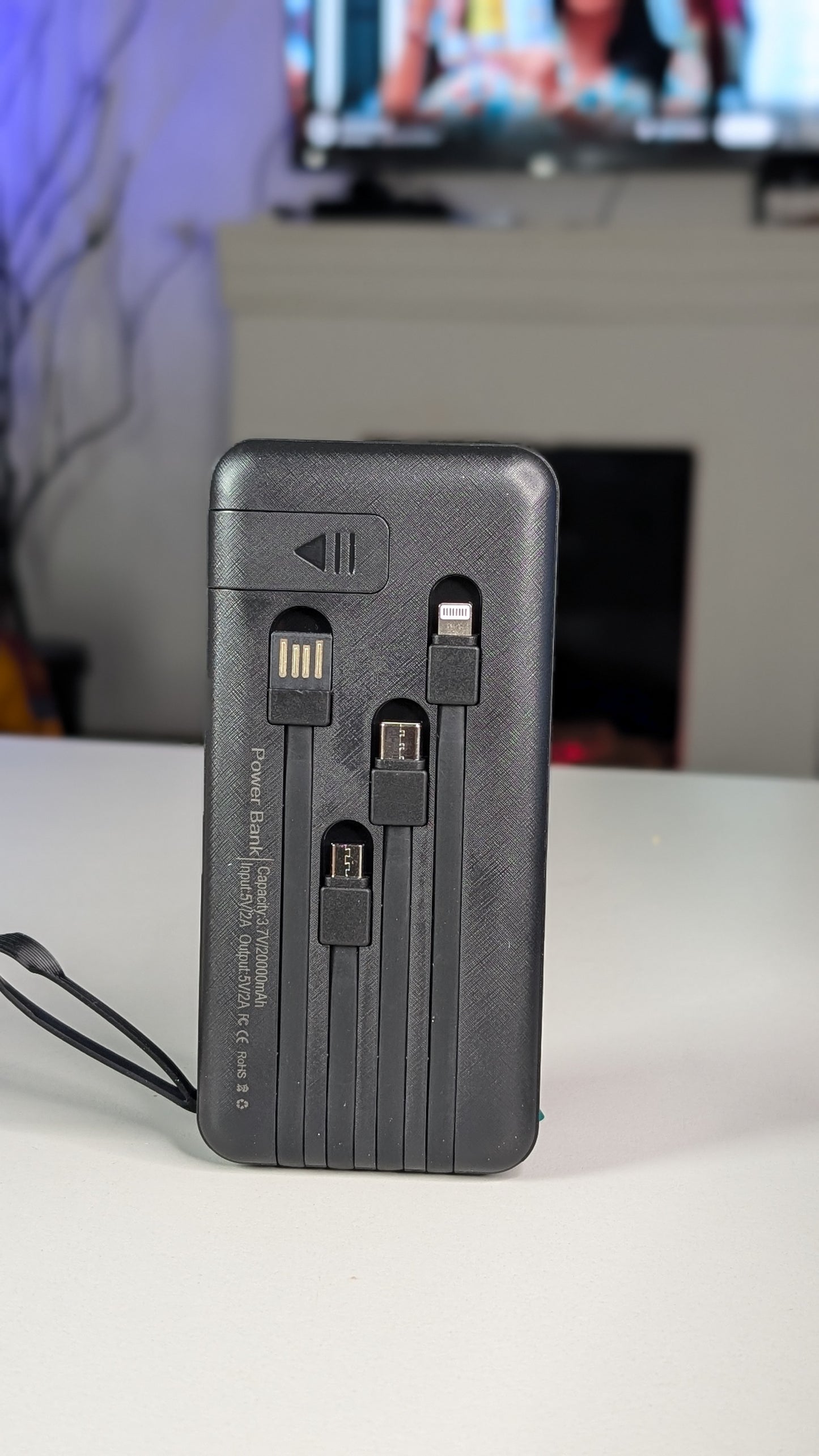 20,000 mah Macron Lighthouse power bank with LI-ION POLYMER Battery