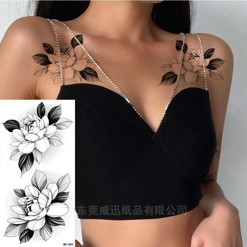 Waterproof Temporary tattoo BK-005; Dimensions: 96*190MM