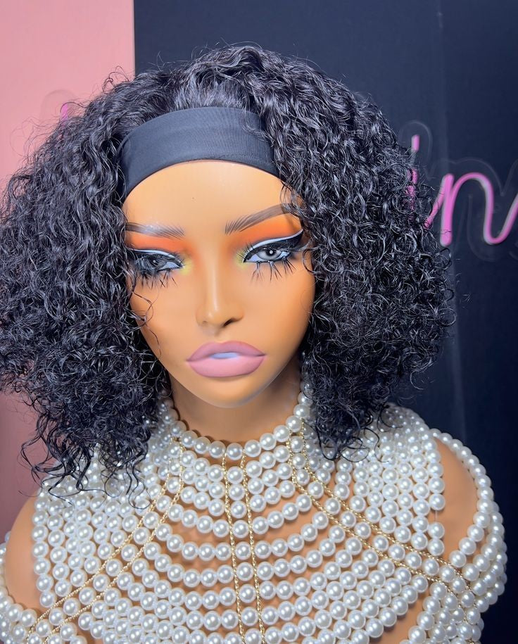 Water curl band wig